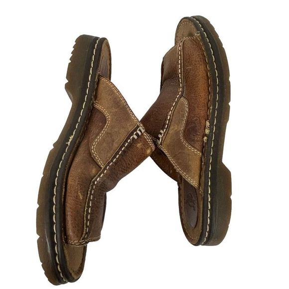Dr. Martens Doc sandals mens size 9 slides brown leather slip on - Picture 2 of 15